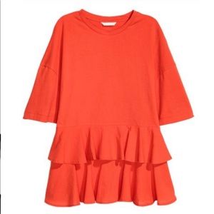 🆕 H&M | Cotton Jersey Top with Flounces